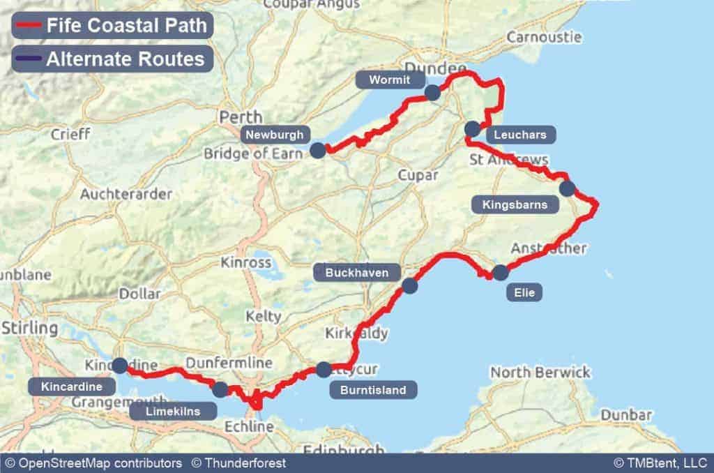 Fife Coastal Path Maps Routes TMBtent
